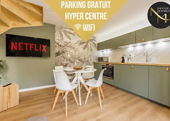 Le Green Duplex - Clim - Parking - Netflix - Nestor & Margot